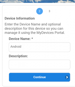 Device Information Page