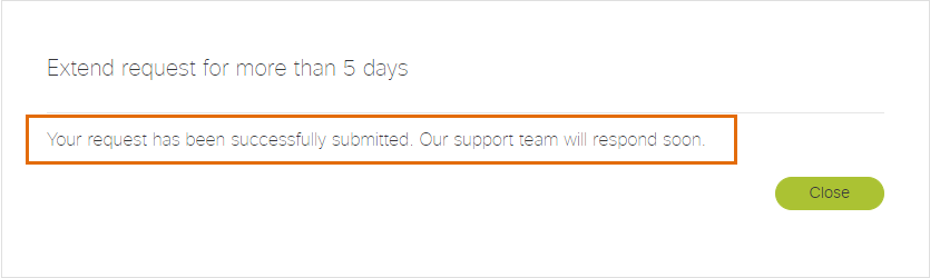 Extend Session Longer Than 5 Days Confirmation