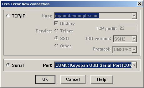 Serial Port Selection